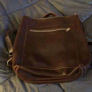 Portland Leather Tote Backpack